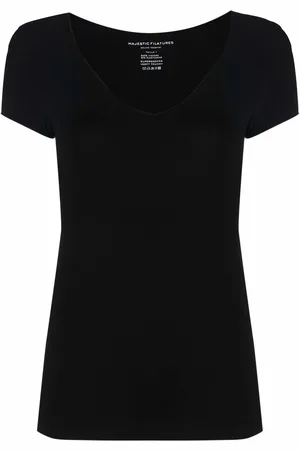 Majestic T-shirt med V-hals