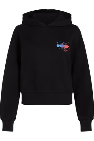 Karl Lagerfeld Cropped Ikon colour-pop hættetrøje