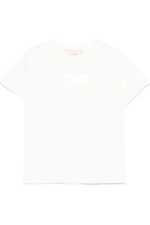 Elisabetta Franchi T-shirt med præget logo