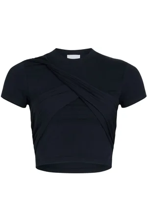 Patou Draperet cropped T-shirt i økologisk bomuld