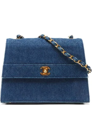 CHANEL CC skuldertaske i denim fra 1989-1991