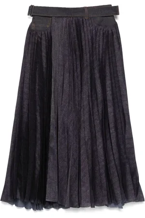 SACAI Plisseret midi-nederdel