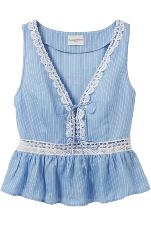 Claudie Pierlot Top med blondekant
