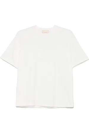 Elisabetta Franchi T-shirt med præget logo