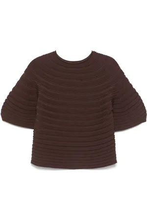 PLEATS PLEASE ISSEY MIYAKE Strikket top med svampemotiv