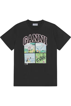 Ganni T-shirt med tryk