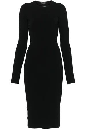 MUGLER Mellemlang Illusion kjole i strik
