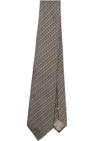 Emporio Armani Silkeslips i mønstret jacquard