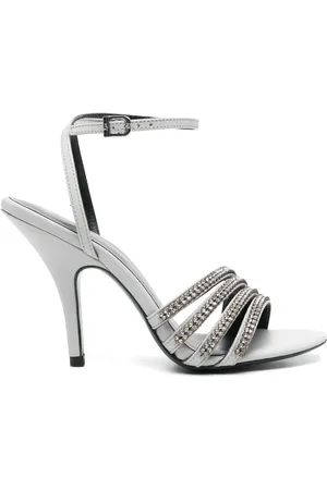 Patrizia Pepe 100 mm sandaler med rhinstenudsmykning