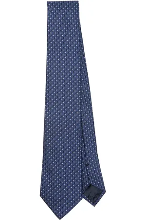 Emporio Armani Silkeslips i mønstret jacquard