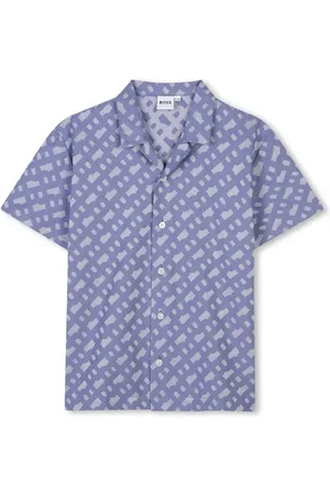 HUGO BOSS Skjorte i jacquard med monogram