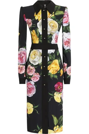 Dolce & Gabbana Skjortekjole med blomstertryk
