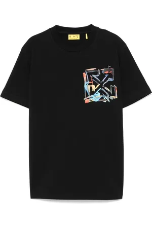 OFF-WHITE T-shirt med vandfarvetryk