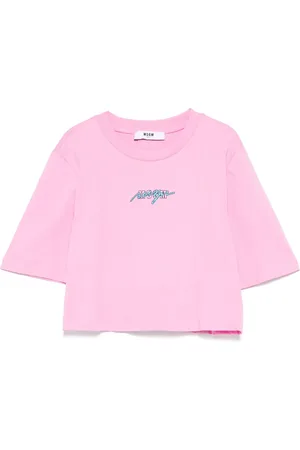 Msgm Cropped T-shirt i jersey