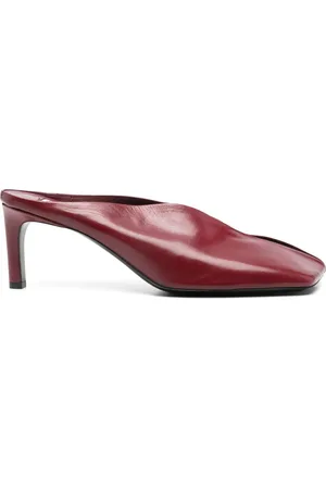 Jil Sander 70 mm mules i læder