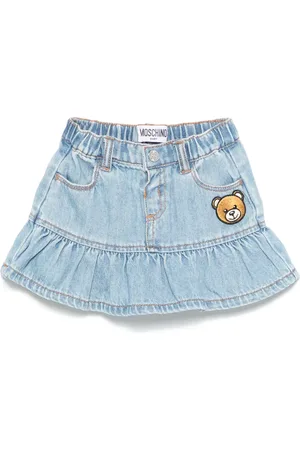 Moschino Denimnederdel med bamse-motiv