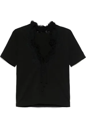 ERMANNO SCERVINO T-shirt med flæsekant