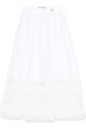 Elie saab Nederdel med blomsterapplikation