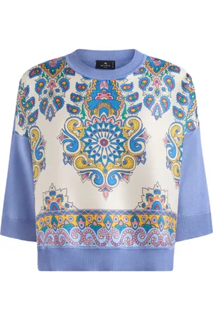 Etro Strikket T-shirt med tryk