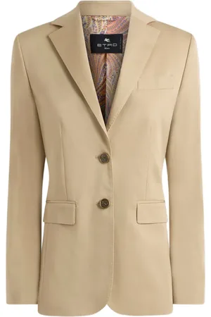 Etro Blazer i bomuld med Pegaso-knapper