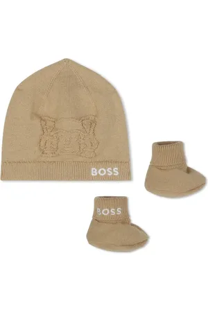 HUGO BOSS Strikket hat med broderet logo