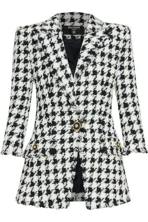 Balmain Blazer med houndstooth-mønster