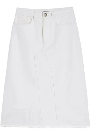 Jil Sander Denimnederdel med A-snit og paneler