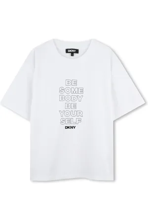 DKNY T-shirt med slogantryk