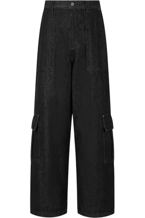 Studio Tomboy Højtaljede cargo-bukser i denim