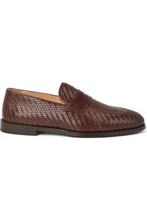 Brunello Cucinelli Penny-loafers i læder
