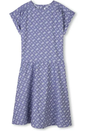 HUGO BOSS Skjortekjole med monogramtryk