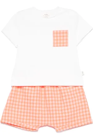 TEDDY & MINOU Ginghamternet sæt med T-shirt og shorts