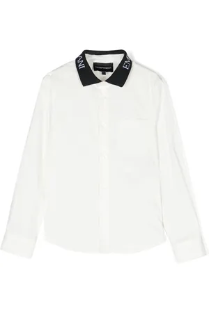 Emporio Armani Skjorte med krave og logotryk