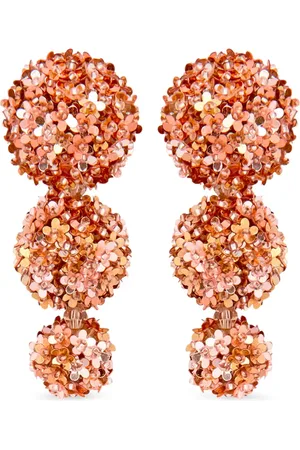 Oscar de la Renta Flower Pompom dråbeøreringe