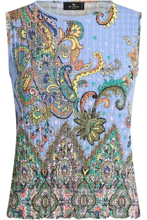 Etro Blomstret top i strik