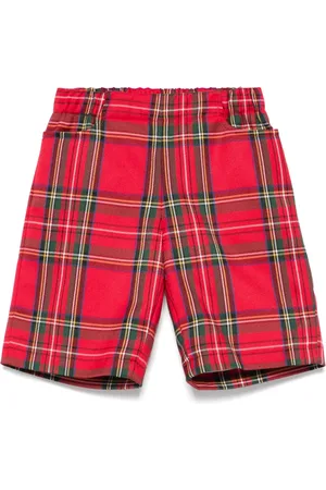 LA STUPENDERIA Skotskternede shorts