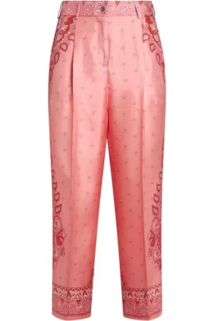 Etro Paisley-mønstrede silkebukser