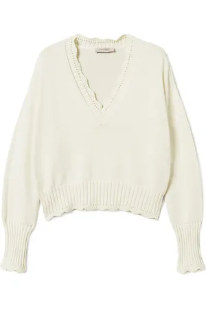 Twin-Set Sweater med takket kant