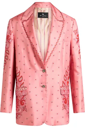 Etro Blazer i silke med paisleytryk