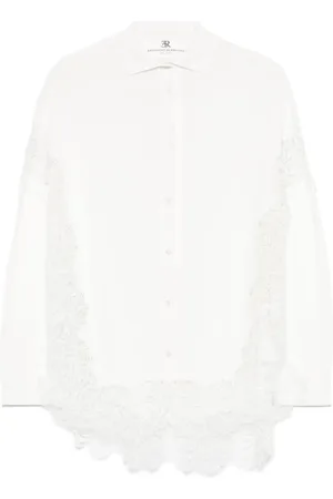 ERMANNO SCERVINO Cardigan med blondepaneler