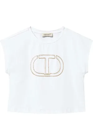 Twin-Set T-shirt med logoapplikation