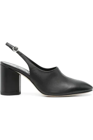 Aeyde 75 mm slingback-pumps i læder