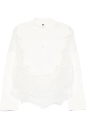 ERMANNO SCERVINO Lang skjorte med blondepanel