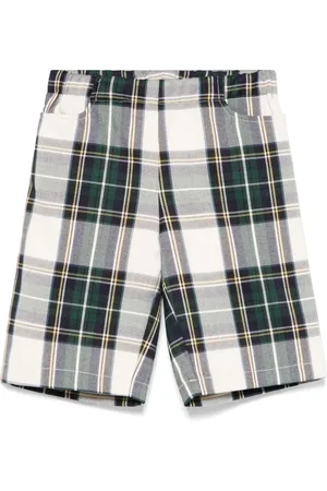 LA STUPENDERIA Skotskternede shorts