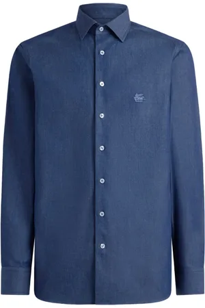 Etro Pegaso chambray-skjorte