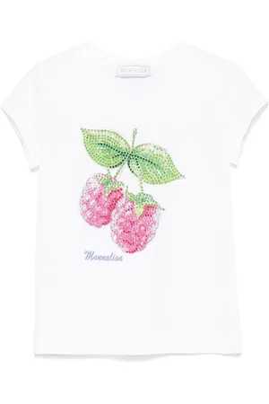 MONNALISA T-shirt med krystaludsmykning