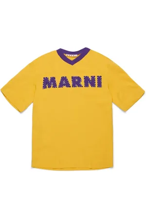 Marni T-shirt med logo-applikation