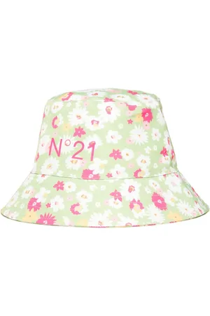Nº21 Bøllehat med blomstertryk