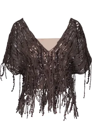 Brunello Cucinelli T-shirt med pailletudsmykning