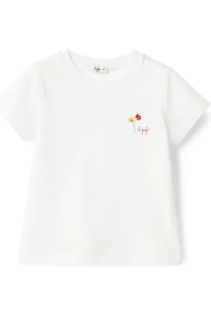 Il gufo T-shirt med logobroderi